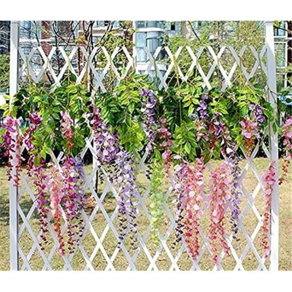 12Pack 1 Piece 3.6 Feet Artificial Fake Wisteria Vine Ratta Hanging Garland Silk - Picture 5 of 7